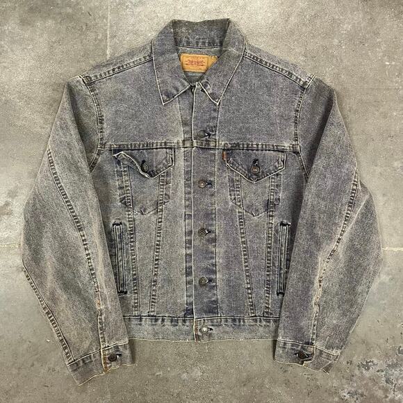 Vintage 80's Levi's Orange Tab Denim Jacket Size 48 - Picture 1 of 7